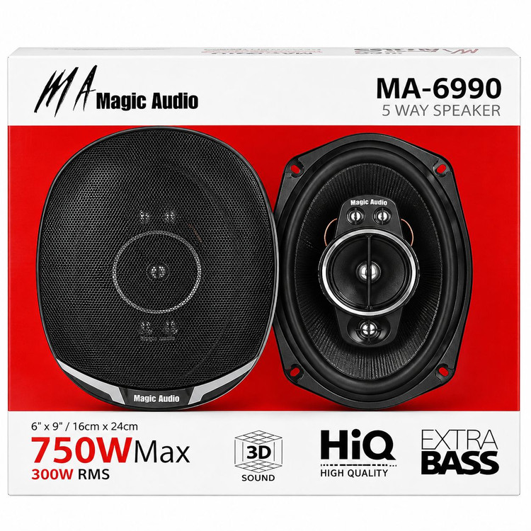 اسپیکر بیضی خودرو برند مجیک آدیو مدل MA 6990 بسته دو عددی