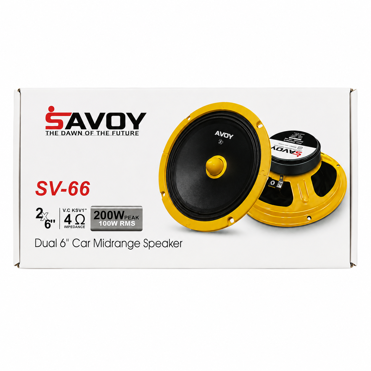 میدرنج 6 اینچ ساووی مدل SV-66 ظرفیت 200 وات بسته دو عددی
