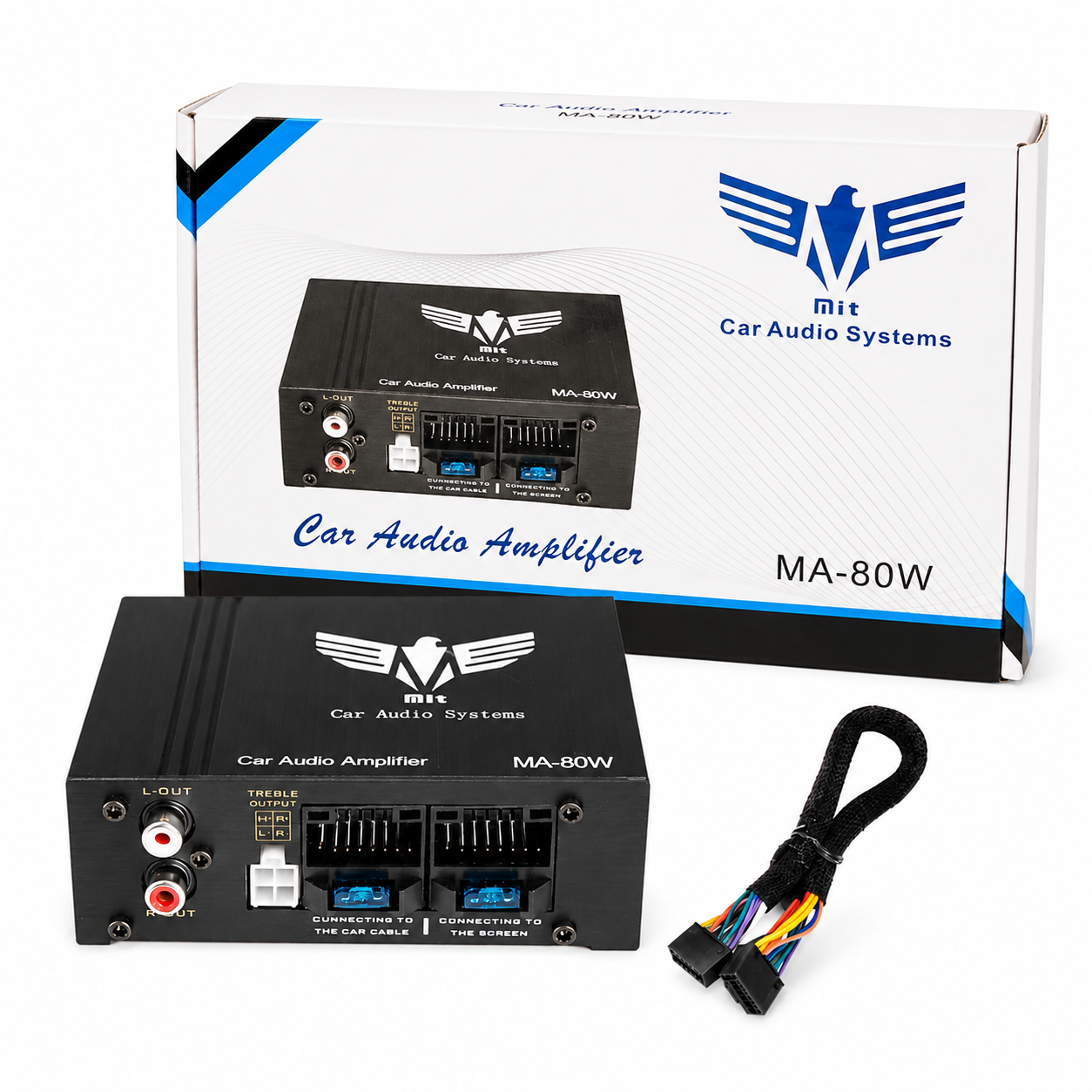 آمپلی فایر خودرو پشت مانیتور برند میت کارادیو مدل MA - 80 W