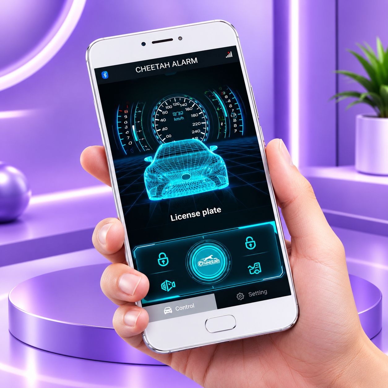 دزدگیر خودرو چیتا بلوتوثی اپلیکشن دار با دو عدد ریموت کنترل 315